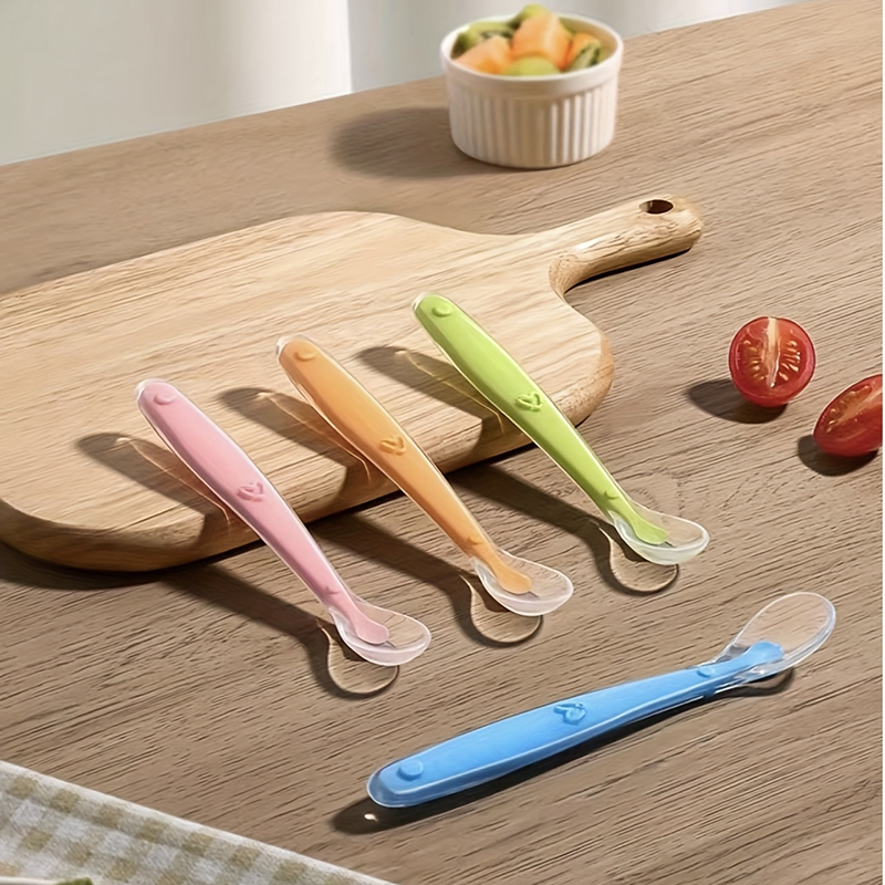 Baby Food Utensils - 1/2 szt. Miękka silikonowa łyżeczka dla