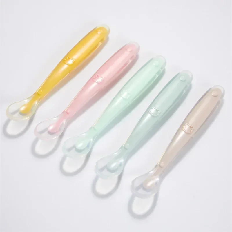 Baby Food Utensils - Miękka silikonowa łyżka dla niemowląt Maluch