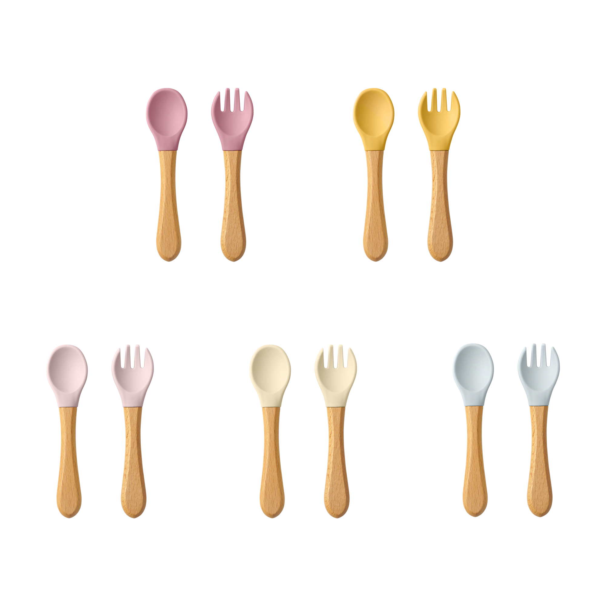 Baby Food Utensils - 2 szt. Łyżki do nauki dla