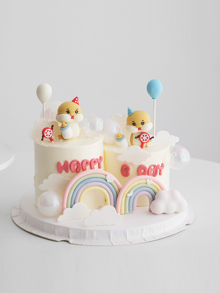 Baby Food Mixer - 2025 rok węża noworodek tort urodzinowy