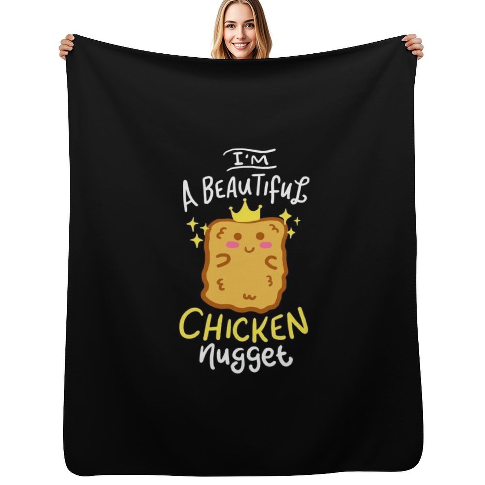 Zabawny Koc z Motywem Nuggetów – Baby Food With Chicken recenzja i cena