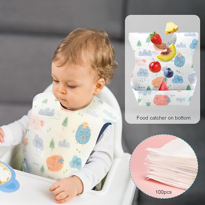 100 sztuk jednorazowe śliniaki – Baby Food For Travelling recenzja i cena