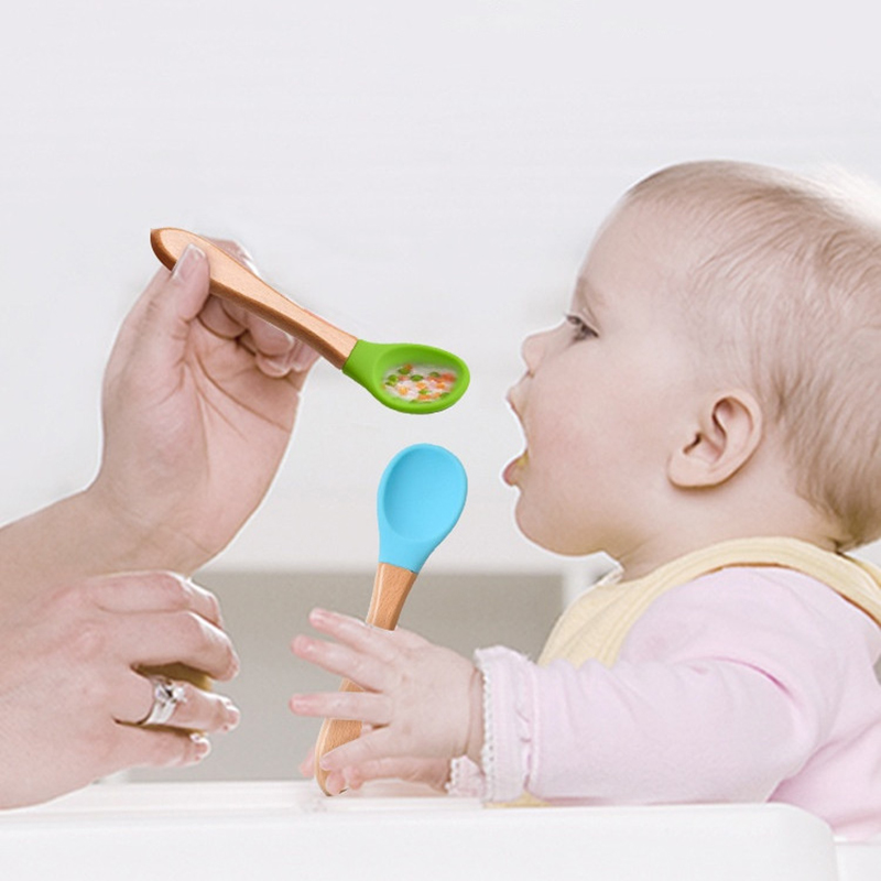 2 sztuk/zestaw łyżka silikonow – Baby Food Utensils recenzja i cena